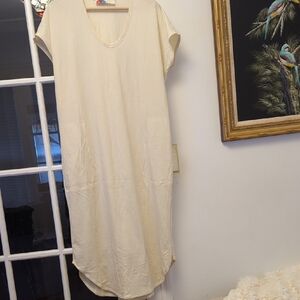 FP Beach Free People Elegant Cream Maxi Dress Size Small